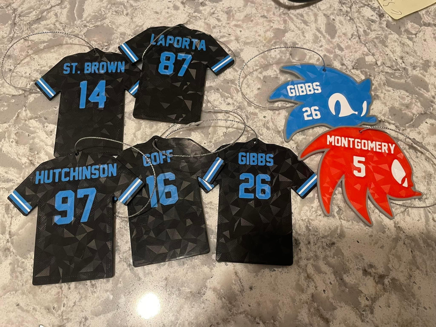 Detroit Lions Jersey Ornament β Custom Football Fan Christmas Decoration, Sports Team Holiday Decor