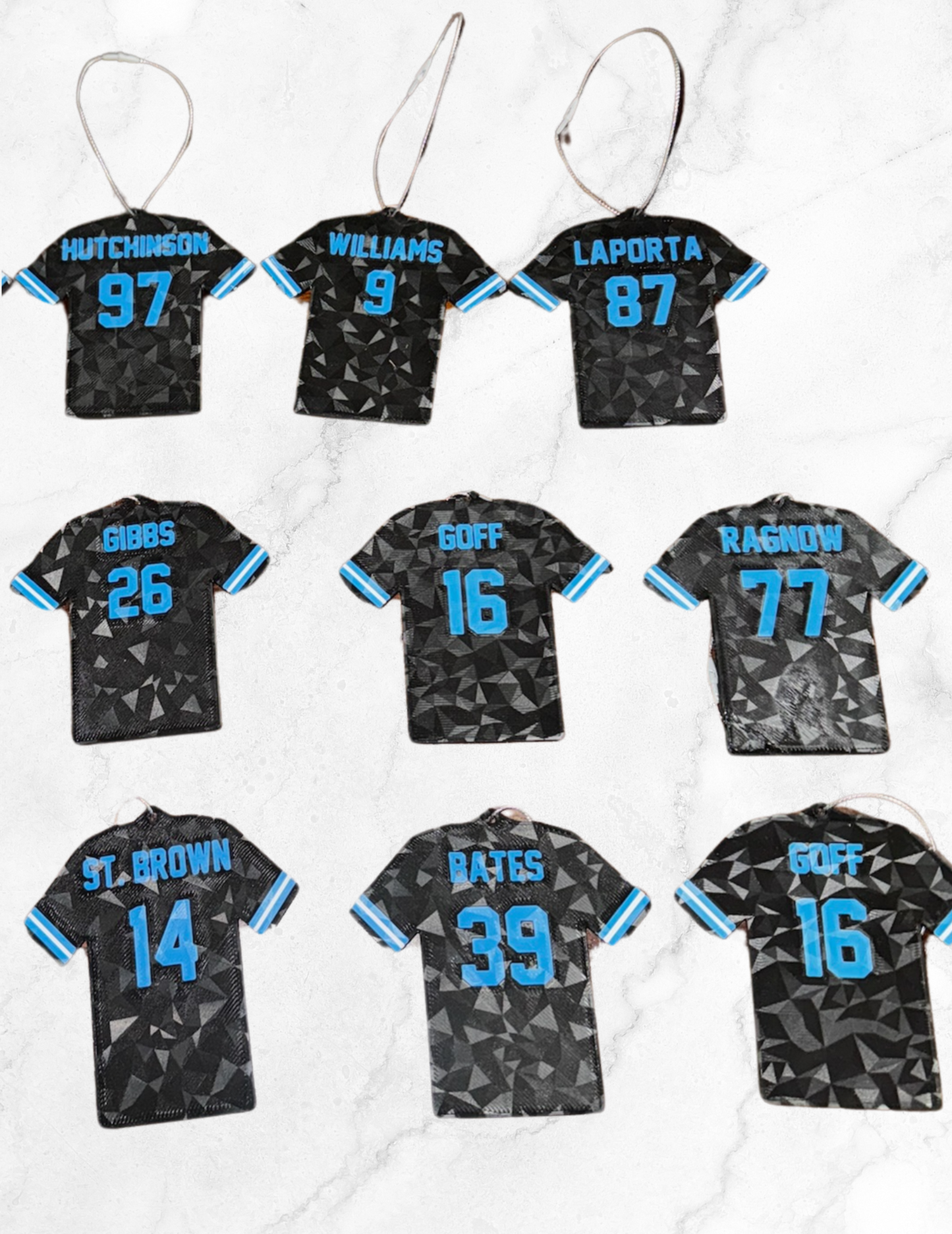 Detroit Lions Jersey Ornament – Custom Football Fan Christmas Decoration, Sports Team Holiday Decor