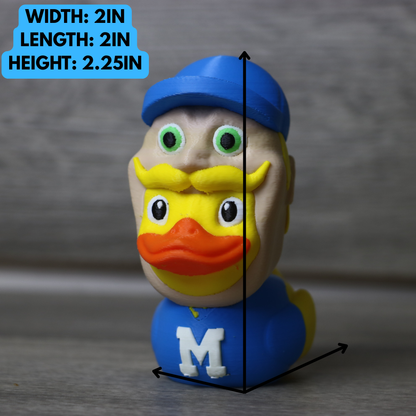Milwaukee Bernie Duck Figurine - 3D Printed Wisconsin Sports Duck by ComiskasCustom