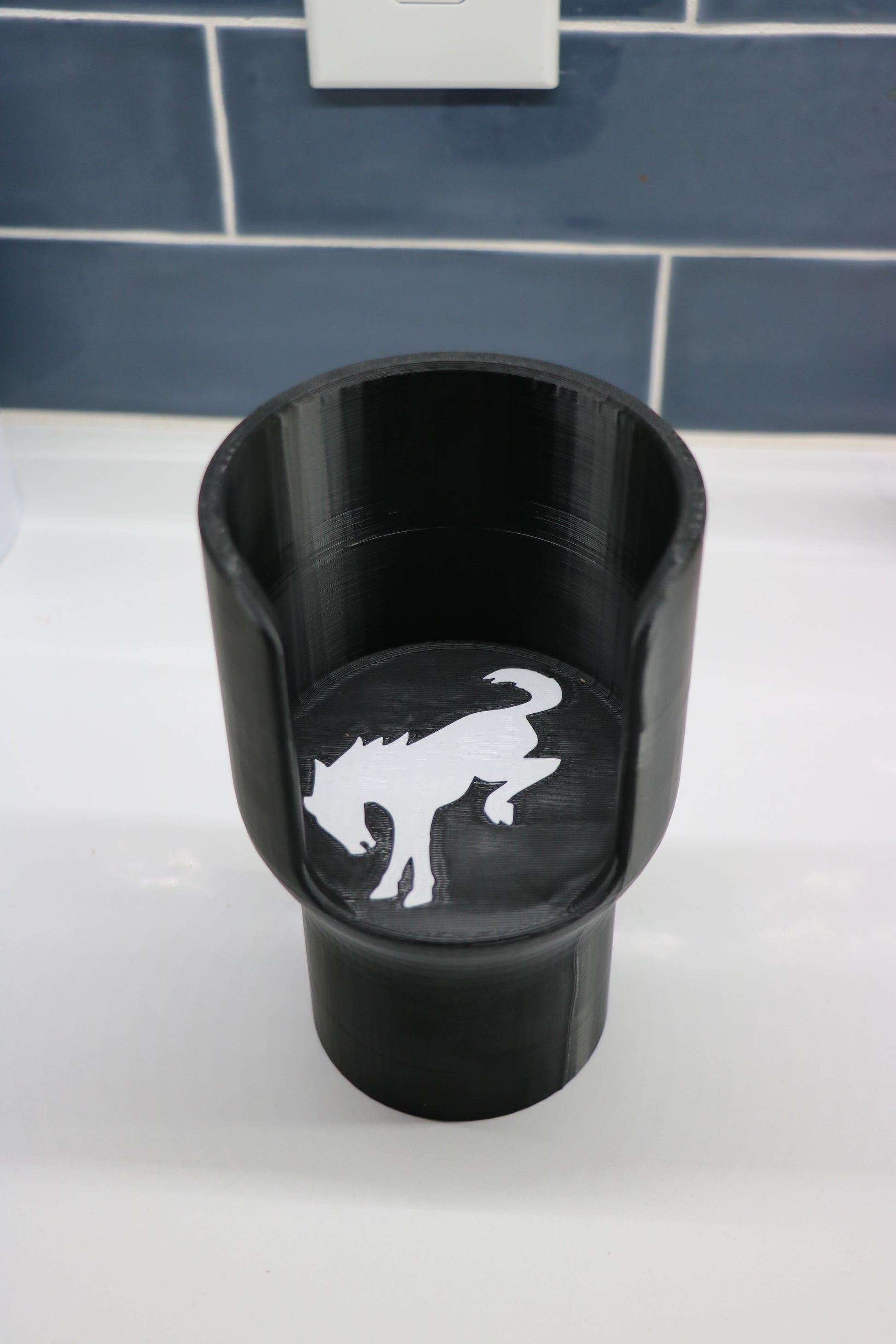 Bronco 3D printed water bottle cup holder fits Nalgene, Hydro Flask, perfect Jeep off-road gift accessory.