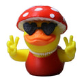 Mushroom Duck with Heart Glasses – Cottagecore, Hippie Gift, Jeep Duck Accessory