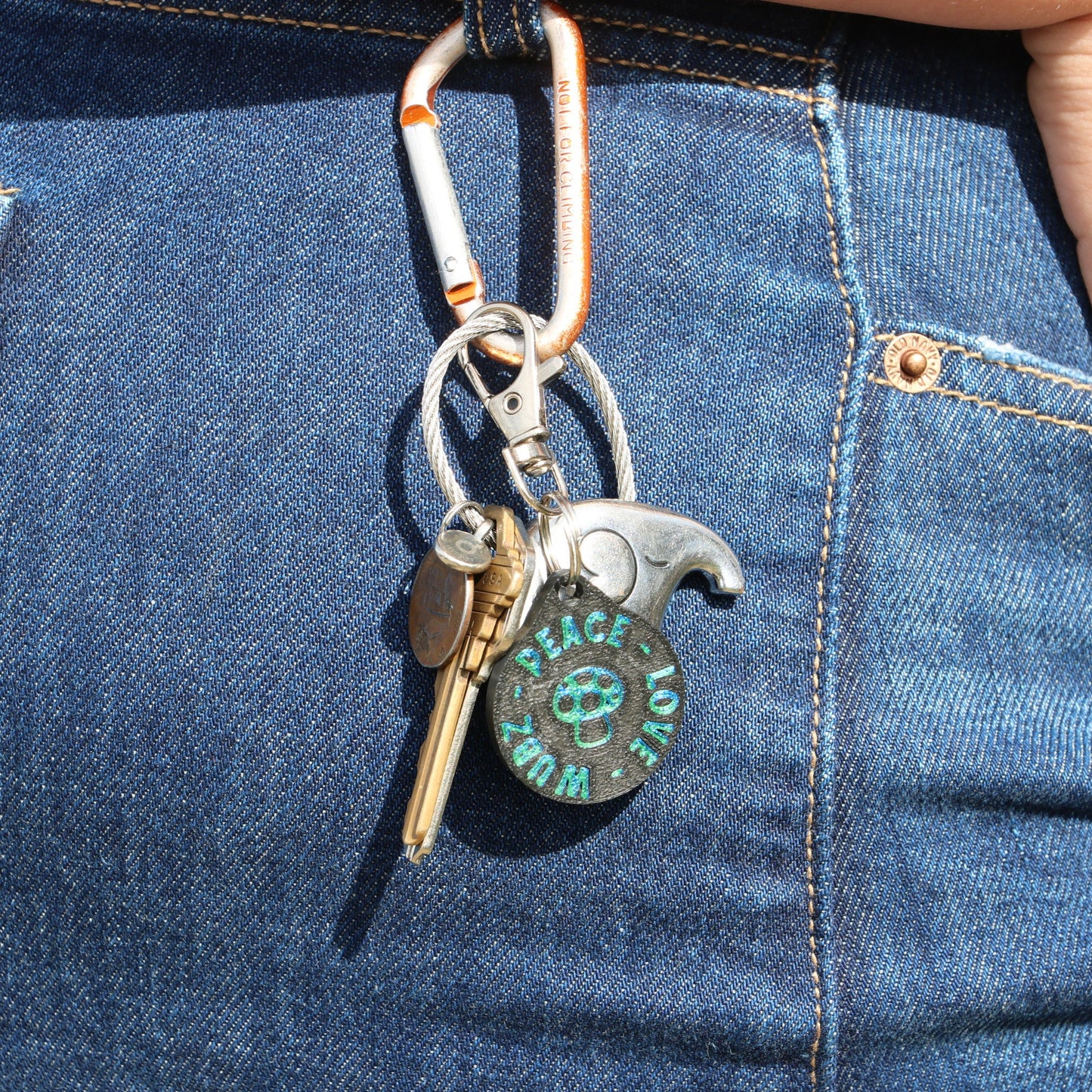 Peace Love and Wubz Keychain