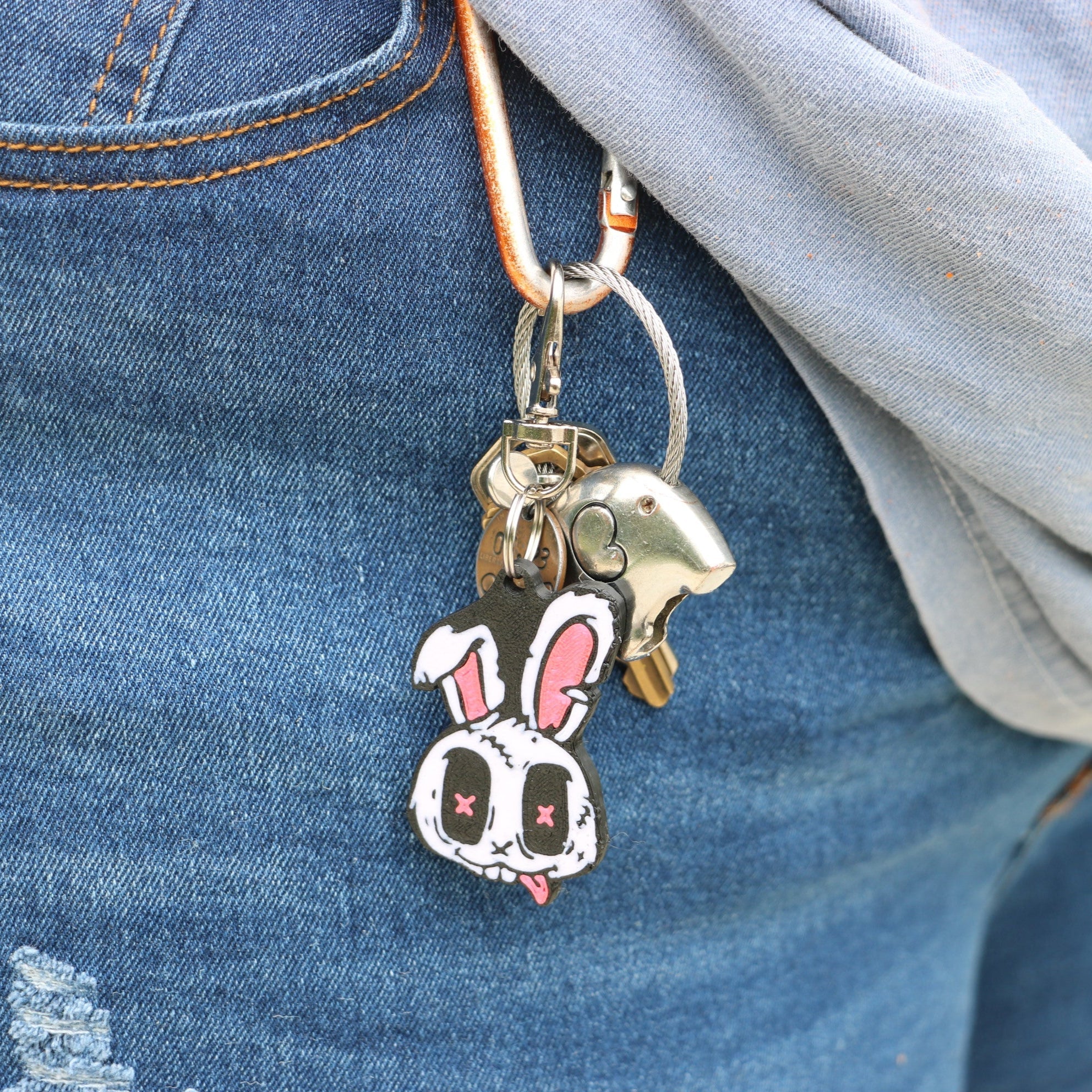 Sippy Bunny Keychain