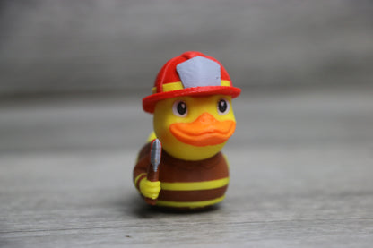 Firefighter Duck Figurine – Jeep Ducking Gift for First Responders & Collectors