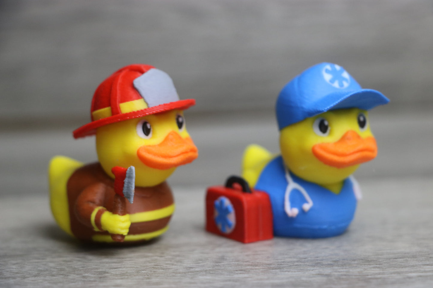 Firefighter Duck Figurine – Jeep Ducking Gift for First Responders & Collectors