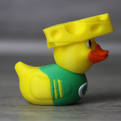 Packers Duck Cheese Head – Packers Fan Gift, Funny Football Duck, Tailgate Decor Toy