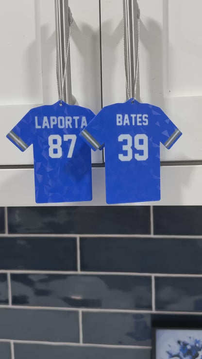 Detroit Lions Jersey Ornament – Custom Football Fan Christmas Decoration, Sports Team Holiday Decor